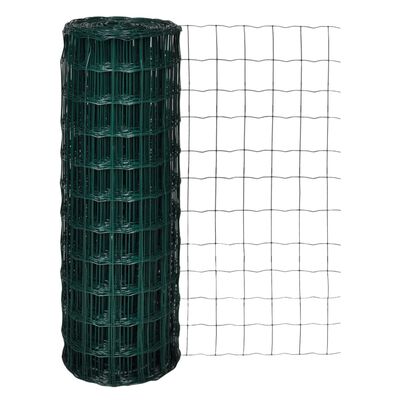 vidaXL Euro Fence Steel 10x1.7 m Green