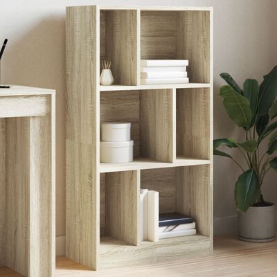 vidaXL Bookcase Sonoma Oak 57x28.5x107.5 cm Engineered Wood