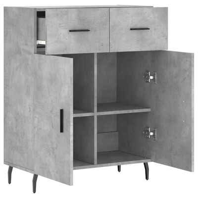 vidaXL Sideboard Concrete Grey 69.5x34x90 cm Engineered Wood