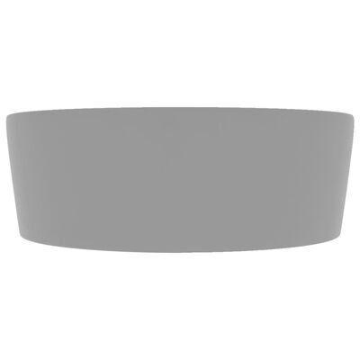 vidaXL Luxury Wash Basin with Overflow Matt Light Grey 36x13 cm Ceramic