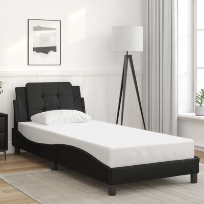 vidaXL Bed Frame without Mattress Black 100x200 cm Faux Leather