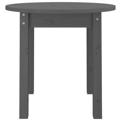 vidaXL Coffee Table Grey Ø 45x40 cm Solid Wood Pine