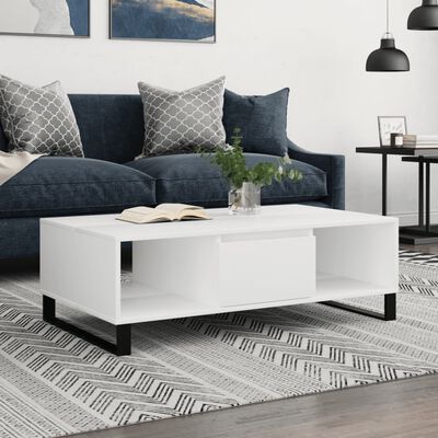 vidaXL Coffee Table White 104x60x35 cm Engineered Wood