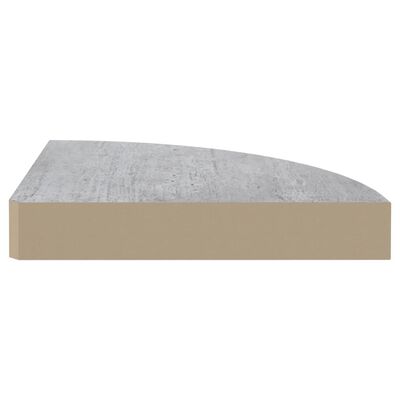 vidaXL Wall Corner Shelves 4 pcs Concrete Grey 25x25x3.8 cm MDF