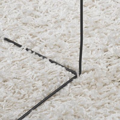 vidaXL Shaggy Rug PAMPLONA High Pile Modern Cream 200x200 cm