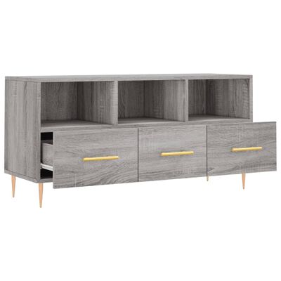 vidaXL TV Cabinet Grey Sonoma 102x36x50 cm Engineered Wood