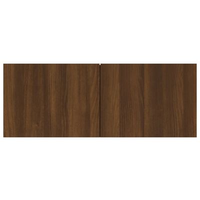 vidaXL Wall-mounted TV Cabinet Brown Oak Engineered Wood