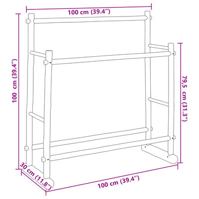 vidaXL Clothes Rack 100x30x100 cm Bamboo