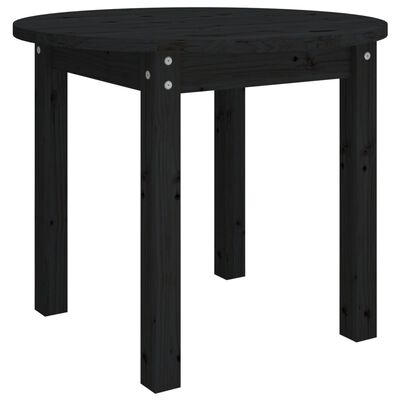 vidaXL Coffee Table Black Ø 55x45 cm Solid Wood Pine