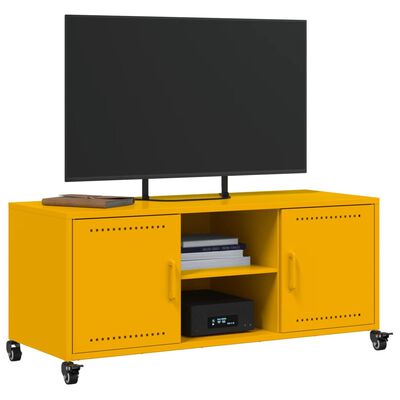 vidaXL TV Cabinet Mustard Yellow 100.5x39x43.5 cm Steel