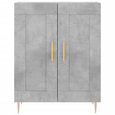 vidaXL Sideboard Concrete Grey 69.5x34x90 cm Engineered Wood