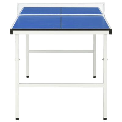 vidaXL 5 Feet Ping Pong Table with Net 152x76x66 cm Blue