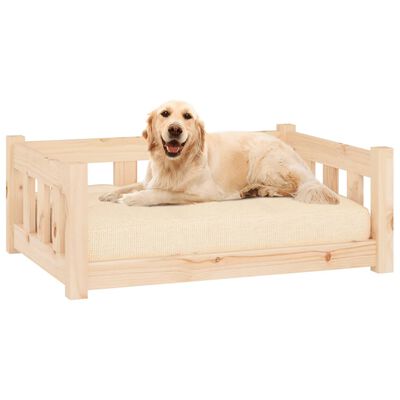 vidaXL Dog Bed 75.5x55.5x28 cm Solid Wood Pine