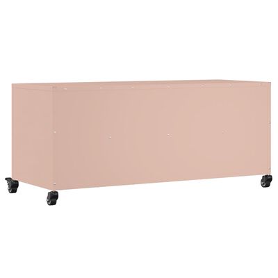 vidaXL TV Cabinet Pink 100.5x39x43.5 cm Steel