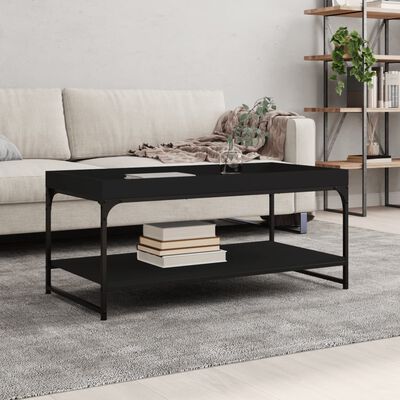 vidaXL Coffee Table Black 100x49x45 cm Engineered Wood