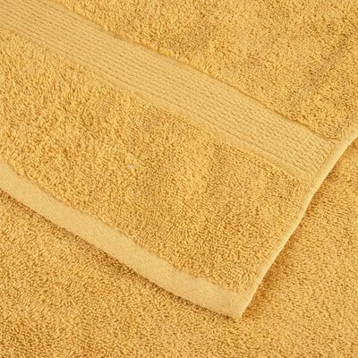 vidaXL Premium Bath Towels SOLUND 10pcs Gold 100x150cm 600gsm