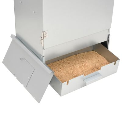 vidaXL BBQ Oven Smoker with Wood Chips 44.5x29x110 cm Galvanised steel