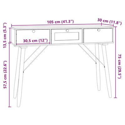 vidaXL TV Cabinet with Doors 105x30x45 cm Engineered Wood