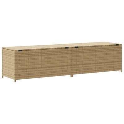 vidaXL Garden Storage Box Mix Beige 469L Poly Rattan