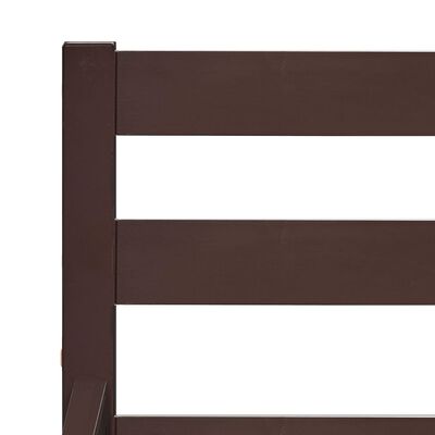 vidaXL Bed Frame without Mattress Dark Brown Solid Pine Wood 160x200 cm