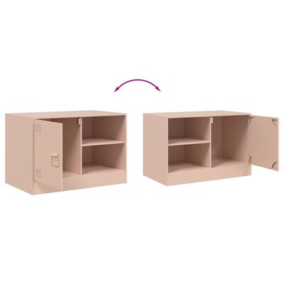 vidaXL TV Cabinet Pink 67x39x44 cm Steel