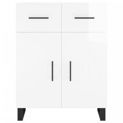 vidaXL Highboard High Gloss White 69.5x34x180 cm Engineered Wood