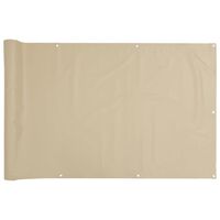 vidaXL Balcony Screen Beige 75x300 cm Oxford Fabric