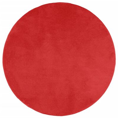 vidaXL Rug OVIEDO Short Pile Red Ø 80 cm