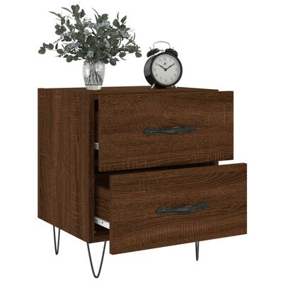 vidaXL Bedside Cabinets 2 pcs Brown Oak 40x35x47.5 cm Engineered Wood