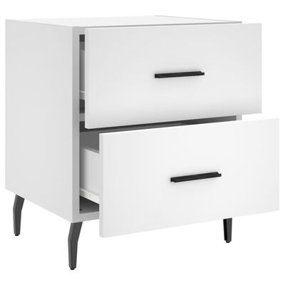 vidaXL Bedside Cabinets 2 pcs White 40x35x47.5 cm Engineered Wood