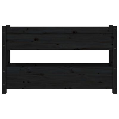 vidaXL Planter Black 112x25x66 cm Solid Wood Pine