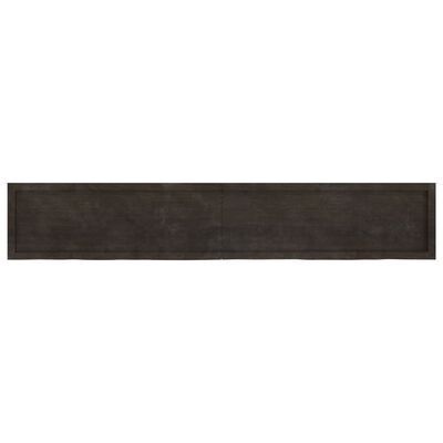 vidaXL Bathroom Countertop Dark Brown 220x40x(2-4) cm Treated Solid Wood