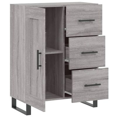 vidaXL Sideboard Grey Sonoma 69.5x34x90 cm Engineered Wood