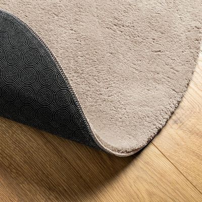 vidaXL Rug HUARTE Short Pile Soft and Washable Sand Ø 100 cm