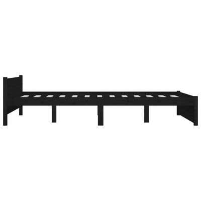 vidaXL Bed Frame without Mattress with Drawers Black King Size