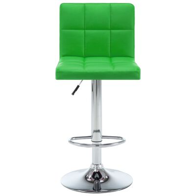 vidaXL Bar Stools 2 pcs Green Faux Leather