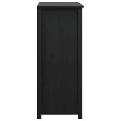 vidaXL Highboard Black 83x41,5x100 cm Solid Wood Pine