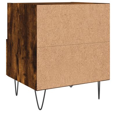 vidaXL Bedside Cabinet Smoked Oak 40x35x47.5 cm Engineered Wood