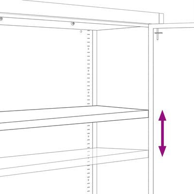 vidaXL File Cabinet Black 90x40x110 cm Steel