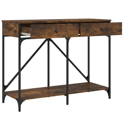 vidaXL Console Table Smoked Oak 100x39x78.5 cm Engineered Wood