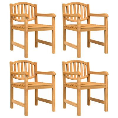 vidaXL 5 Piece Garden Dining Set Solid Wood Teak