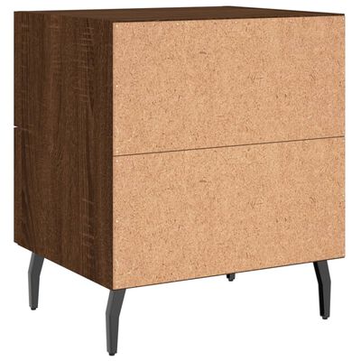 vidaXL Bedside Cabinet Brown Oak 40x35x47.5 cm Engineered Wood