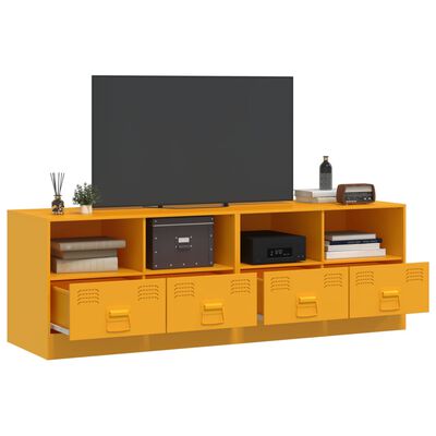 vidaXL TV Cabinets 2 pcs Mustard Yellow 67x39x44 cm Steel