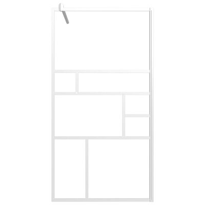 vidaXL Walk-in Shower Wall 100x195 cm ESG Glass White