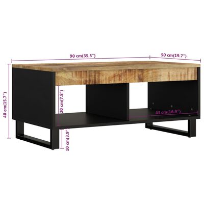 vidaXL Coffee Table 90x50x40 cm Solid Wood Mango