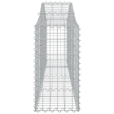 vidaXL Arched Gabion Baskets 4 pcs 200x30x60/80 cm Galvanised Iron