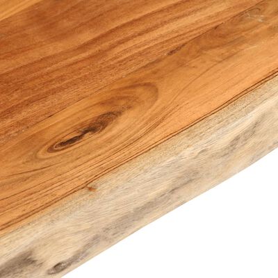 vidaXL Table Top 110x60x2.5 cm Rectangular Solid Wood Acacia Live Edge