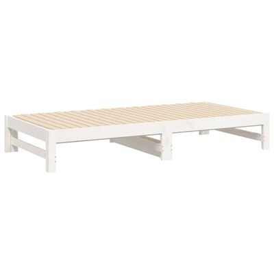 vidaXL Pull-out Day Bed without Mattress White 2x(75x190) cm