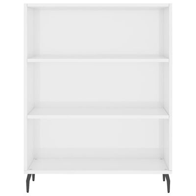 vidaxL Shelf Cabinet High Gloss White 69.5x32.5x90 cm Engineered Wood