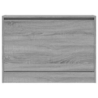 vidaXL Shoe Cabinet Grey Sonoma 80x21x57 cm Engineered Wood